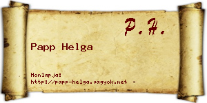 Papp Helga névjegykártya